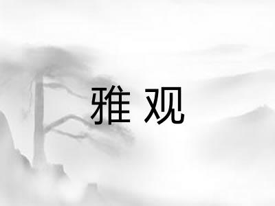 雅观