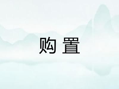 购置