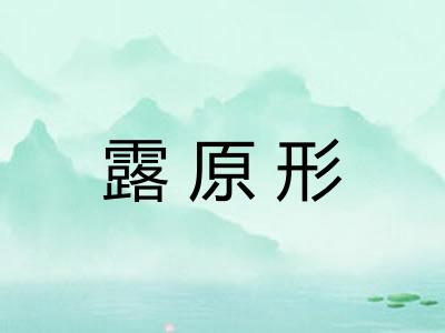 露原形