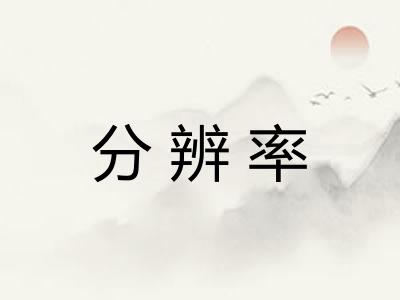 分辨率