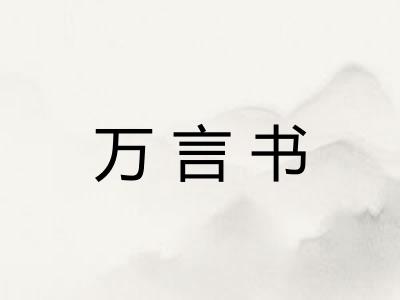 万言书