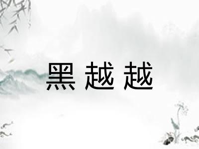 黑越越