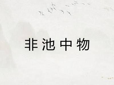 非池中物