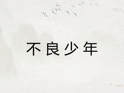 不良少年