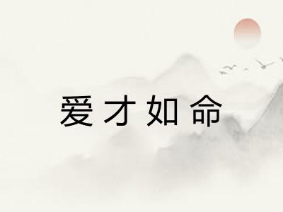 爱才如命