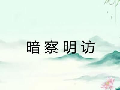暗察明访