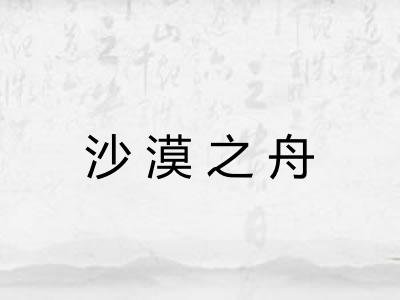 沙漠之舟