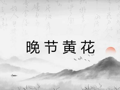 晚节黄花