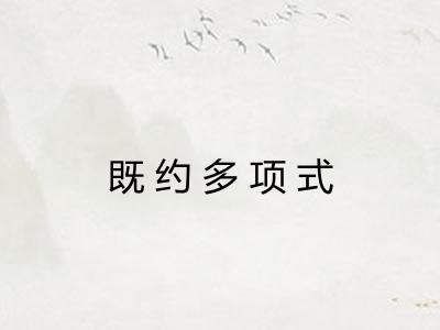 既约多项式
